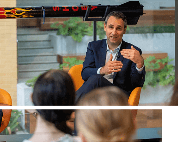 Lecturer presenting to students