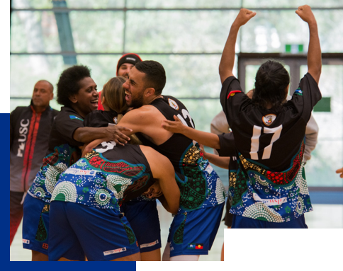 Sport team celebrating